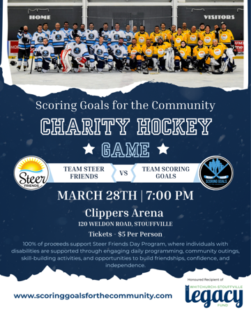 Scoring Goals for the Community - Charity Hockey Game Benefitting Steer Friends
